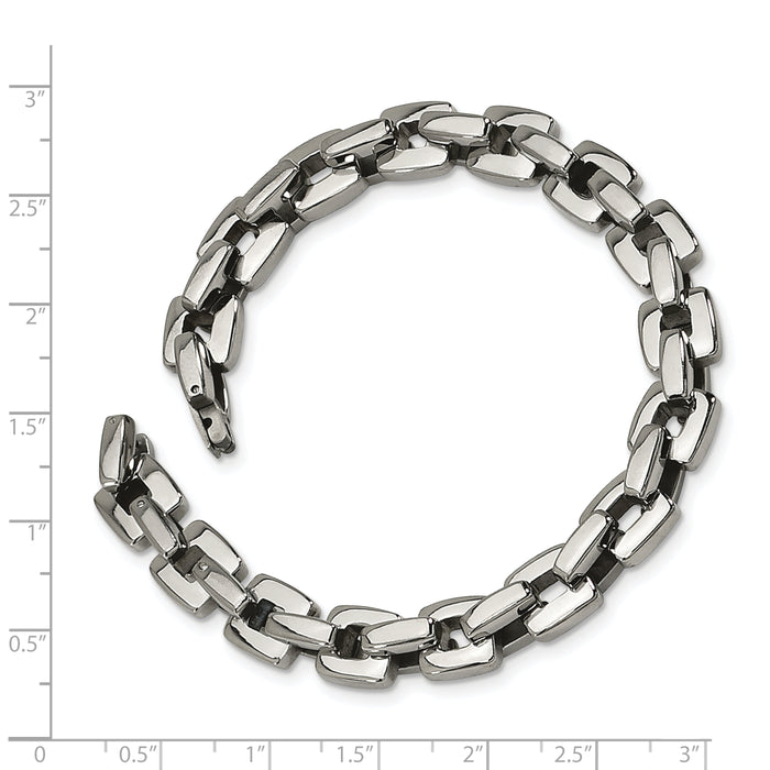 Chisel Brand Jewelry, Stainless Steel Polished 9in Men's Bracelet