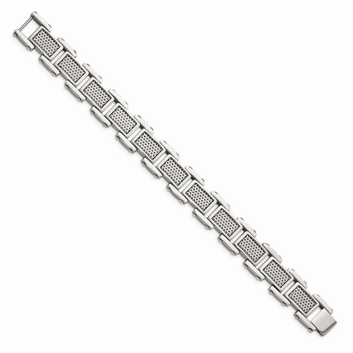 Chisel Brand Jewelry, Stainless Steel Polished and Brushed Men's Bracelet