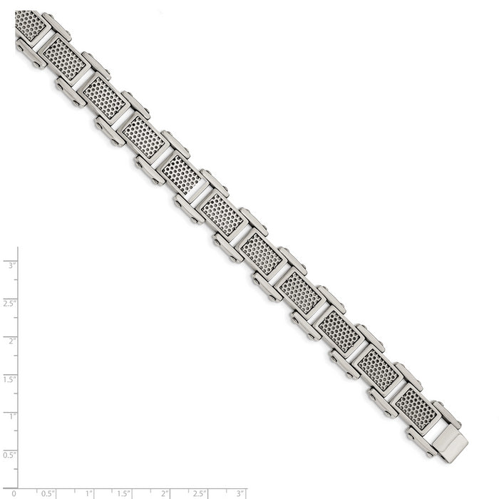 Chisel Brand Jewelry, Stainless Steel Polished and Brushed Men's Bracelet