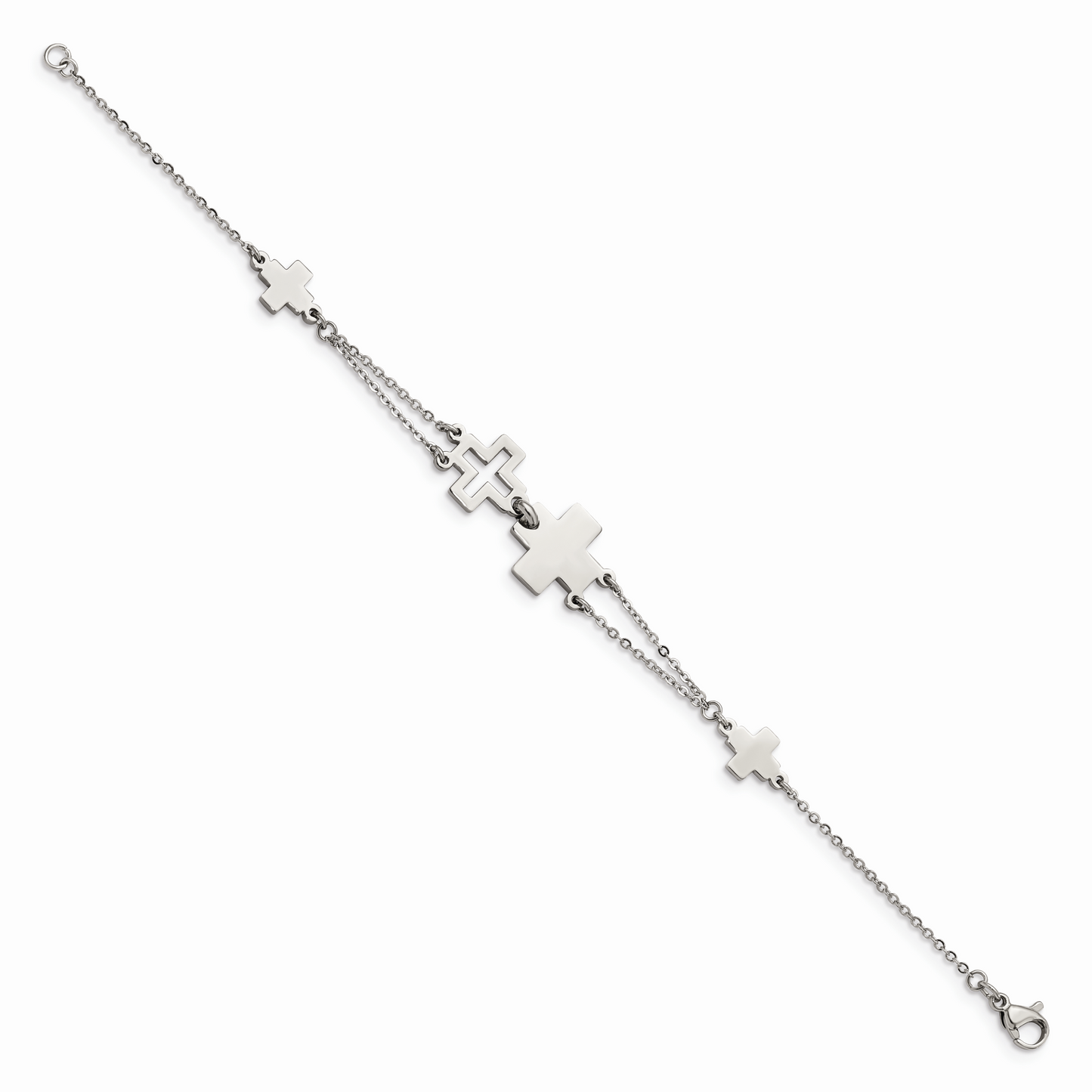Chisel Brand Jewelry, Stainless Steel Cross Bracelet