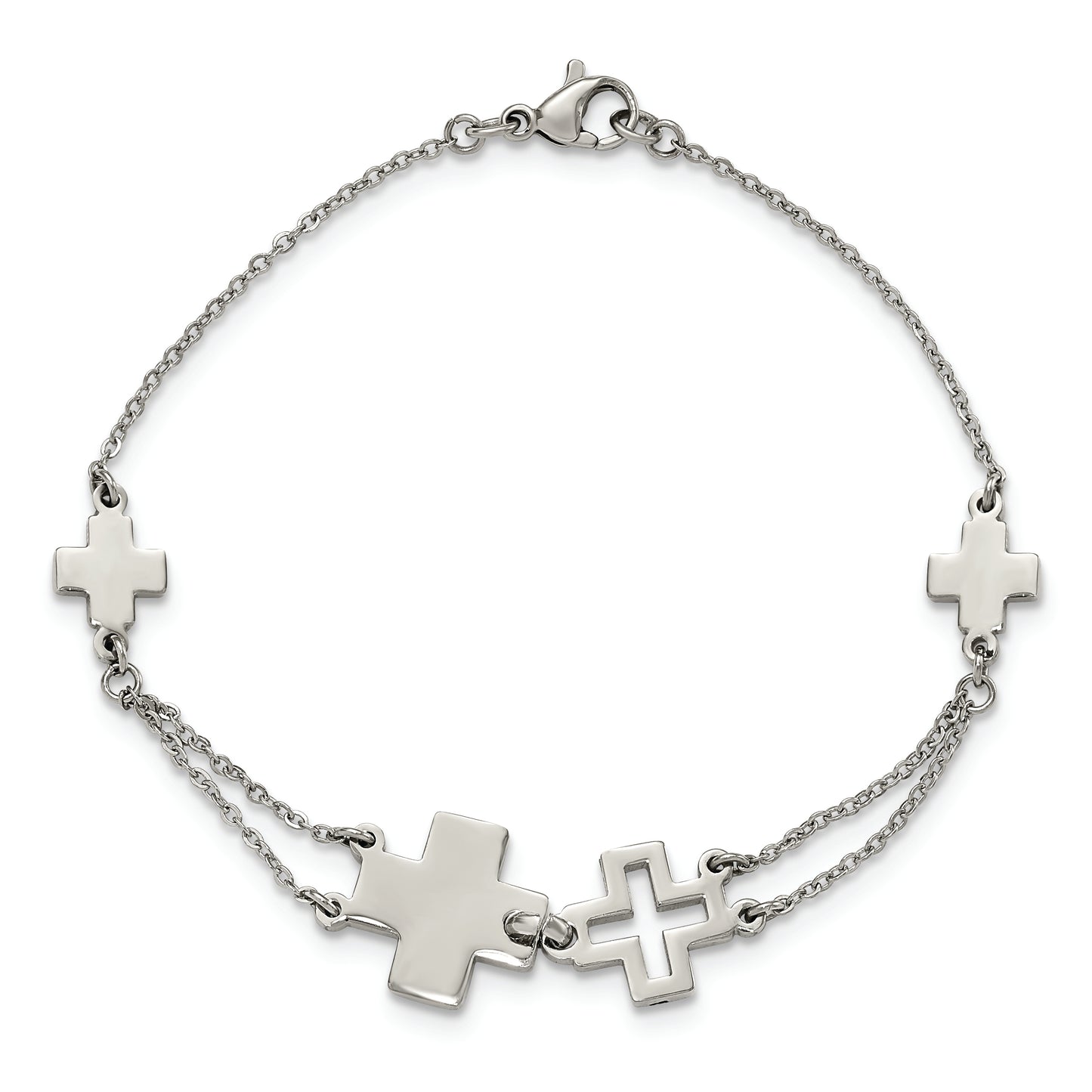 Chisel Brand Jewelry, Stainless Steel Cross Bracelet