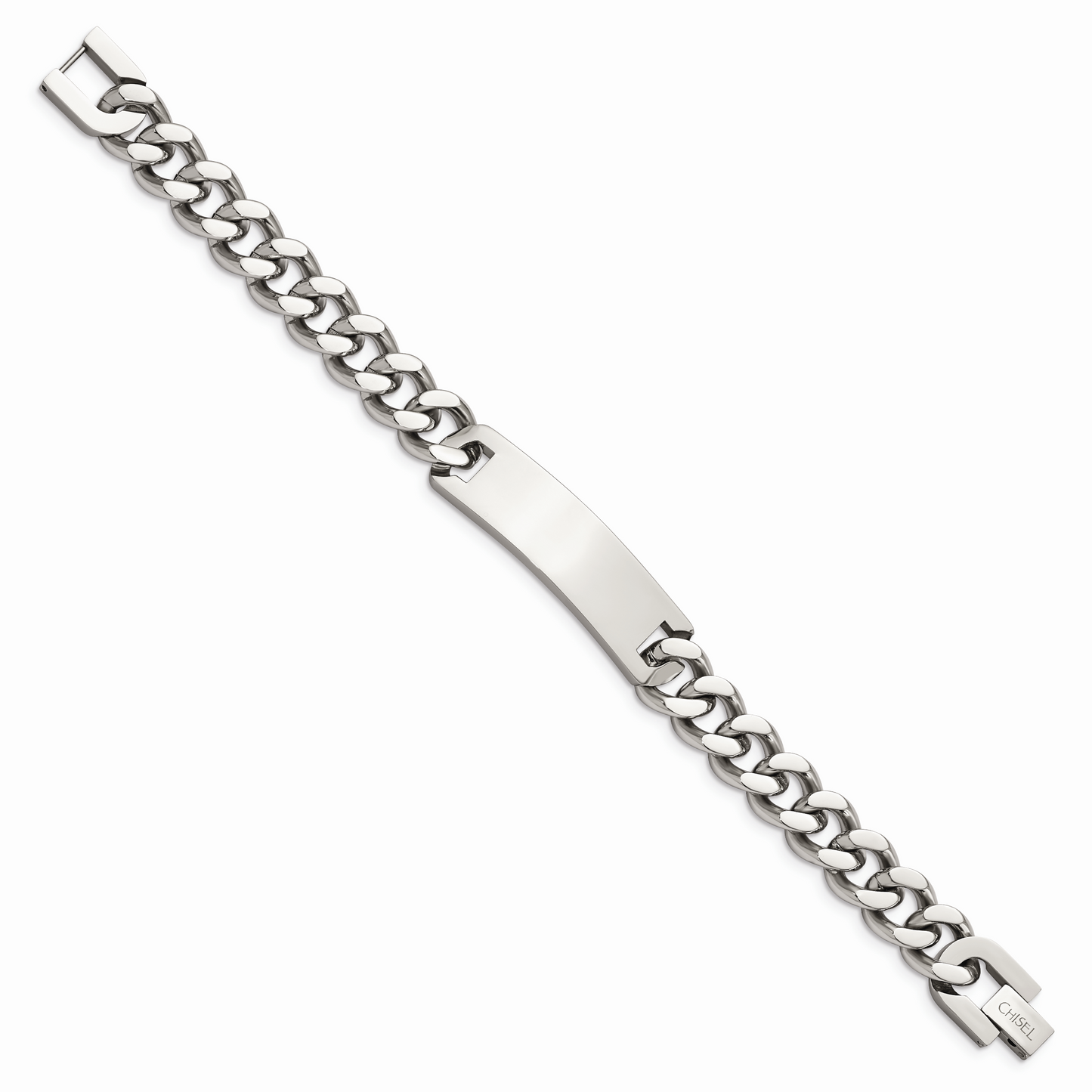 Chisel Brand Jewelry, Stainless Steel Polished 7.75 inch ID Men's Bracelet