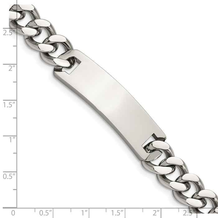 Chisel Brand Jewelry, Stainless Steel Polished 7.75 inch ID Men's Bracelet
