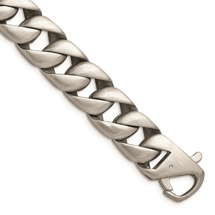 Chisel Brand Jewelry, Stainless Steel Brushed 8.5 inch Men's Bracelet