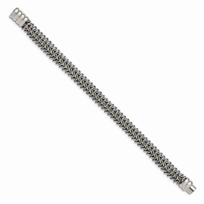 Chisel Brand Jewelry, Stainless Steel Polished 8.25in. Men's Bracelet