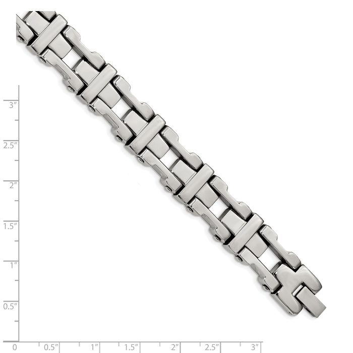 Chisel Brand Jewelry, Stainless Steel Polished 8.5in. Men's Bracelet