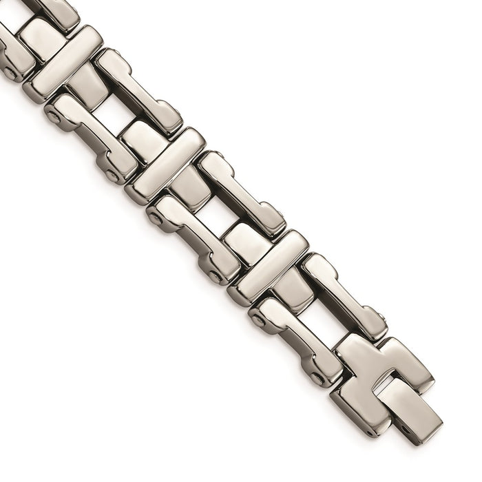 Chisel Brand Jewelry, Stainless Steel Polished 8.5in. Men's Bracelet