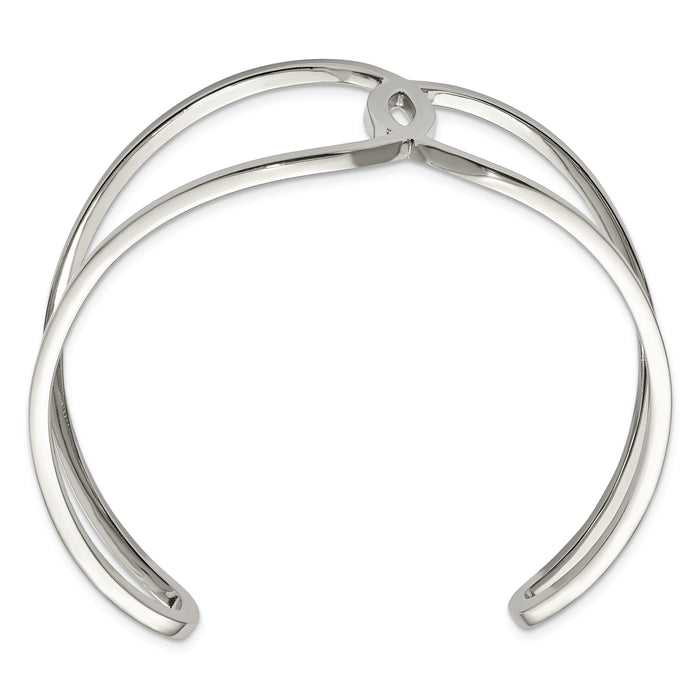 Chisel Brand Jewelry, Stainless Steel Polished Cuff Bangle