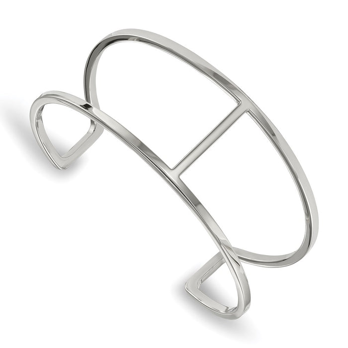 Chisel Brand Jewelry, Stainless Steel Polished Cuff Bangle