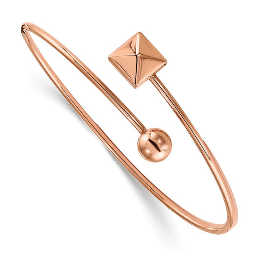 Chisel Brand Jewelry, Stainless Steel Polished Rose IP-plated Bangle