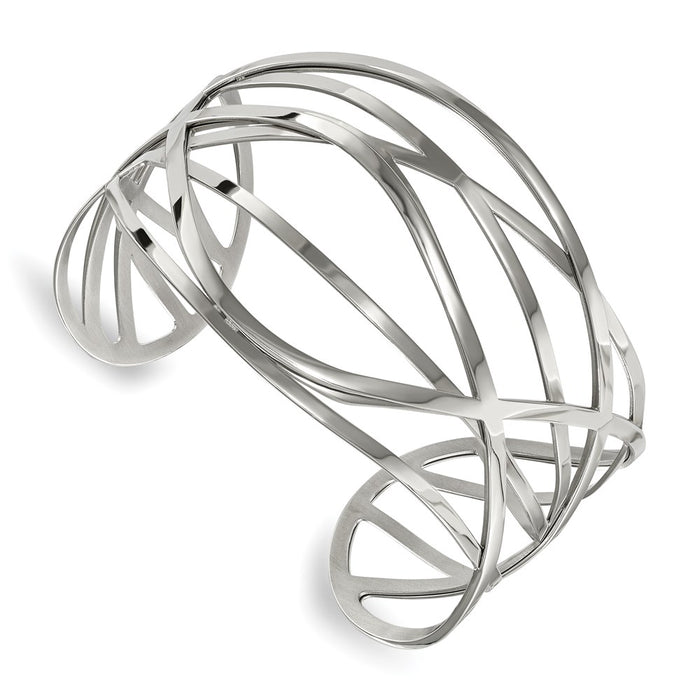 Chisel Brand Jewelry, Stainless Steel Polished Cuff Bangle