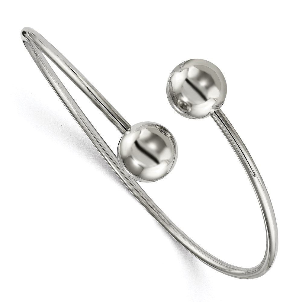Chisel Brand Jewelry, Stainless Steel Polished Flexible Bangle