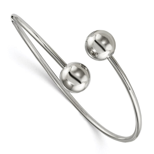 Chisel Brand Jewelry, Stainless Steel Polished Flexible Bangle