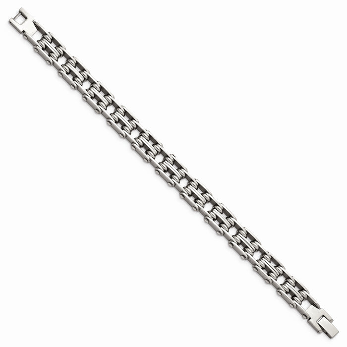 Chisel Brand Jewelry, Stainless Steel Polished 8.5in Men's Bracelet