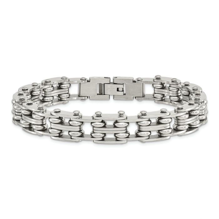 Chisel Brand Jewelry, Stainless Steel Polished 8.5in Men's Bracelet