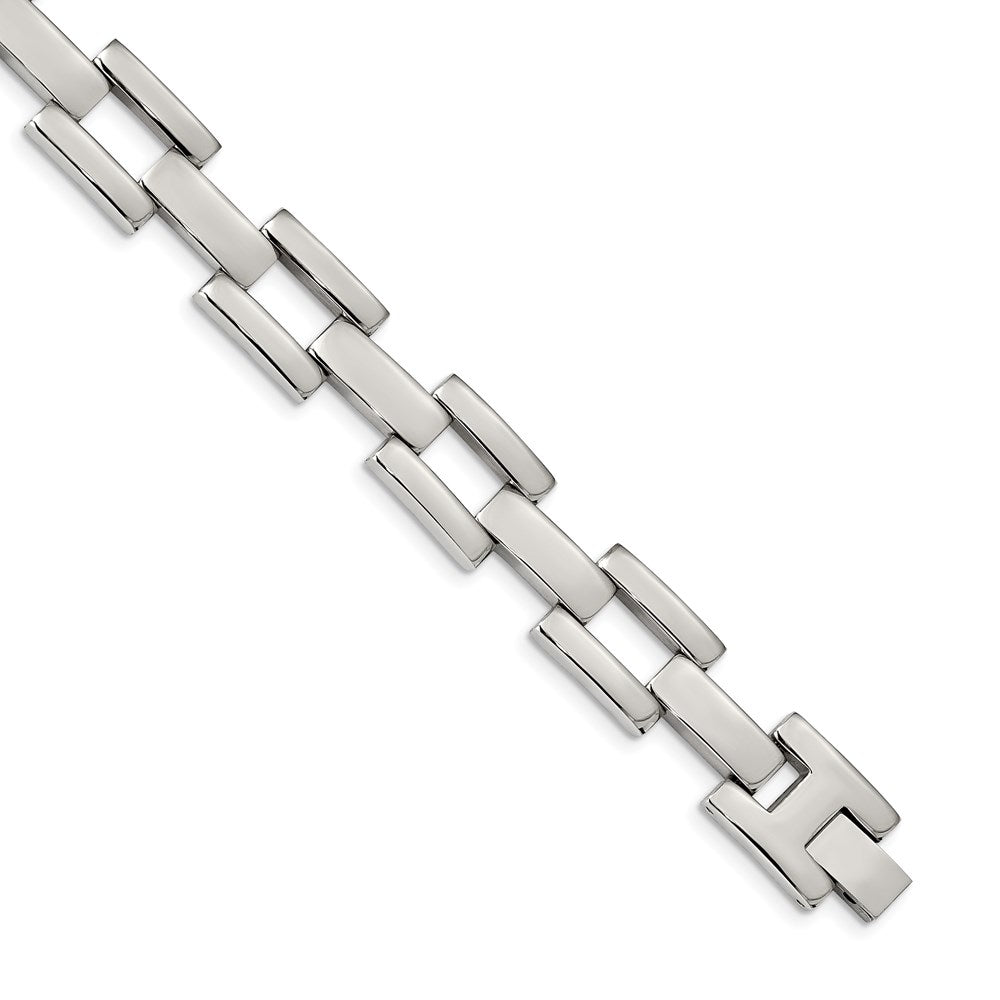 Chisel Brand Jewelry, Stainless Steel Polished Open Link 8.5 inch Bracelet