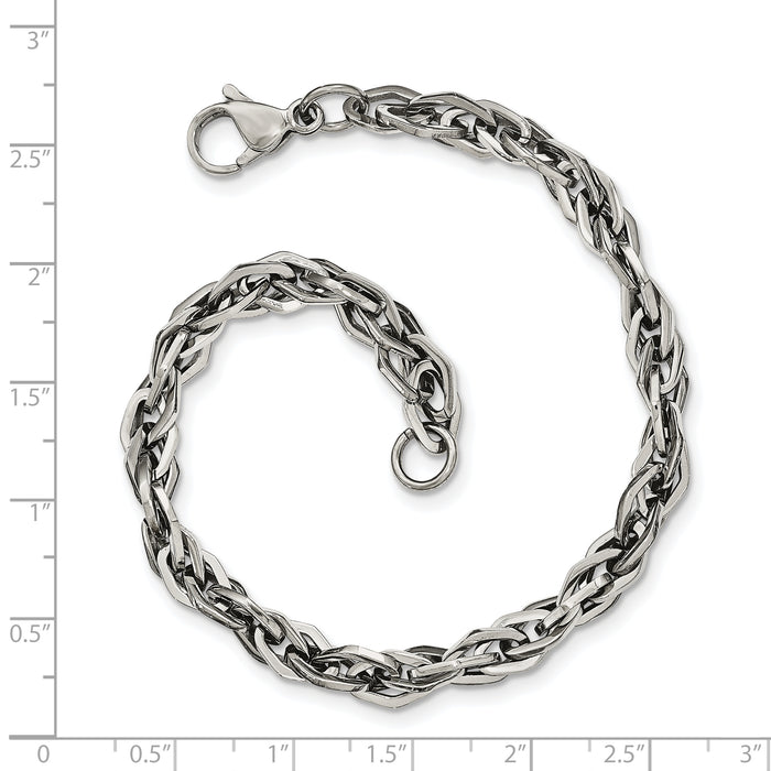 Chisel Brand Jewelry, Stainless Steel Polished Men's Bracelet