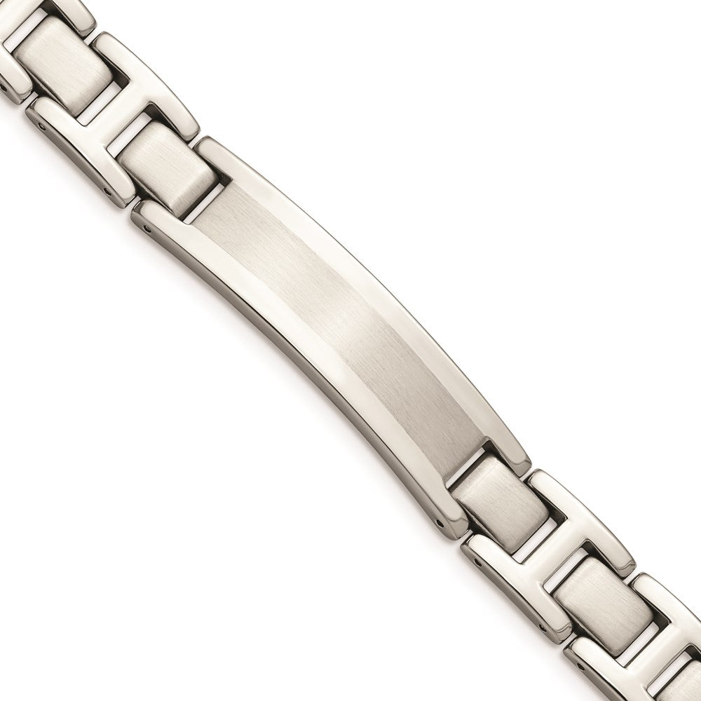 Chisel Brand Jewelry, Stainless Steel Brushed and Polished 8.25" ID Link Men's Bracelet