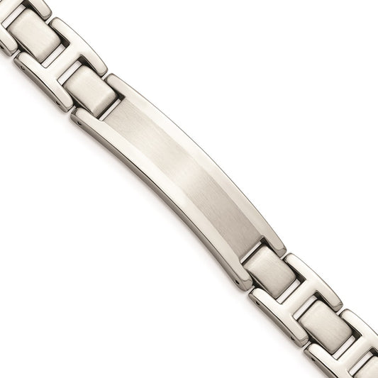 Chisel Brand Jewelry, Stainless Steel Brushed and Polished 8.25" ID Link Men's Bracelet