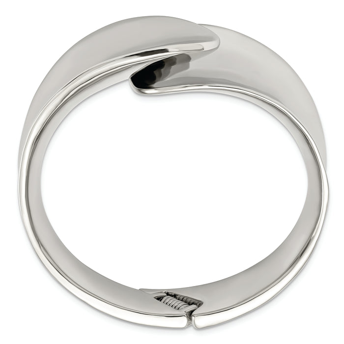 Chisel Brand Jewelry, Stainless Steel Polished Hinged Bangle