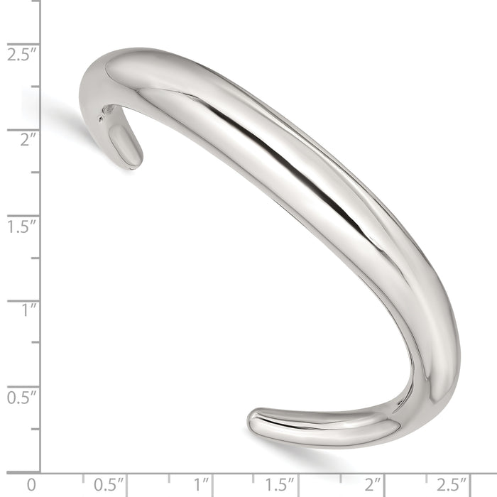 Chisel Brand Jewelry, Stainless Steel Polished Curved Bangle