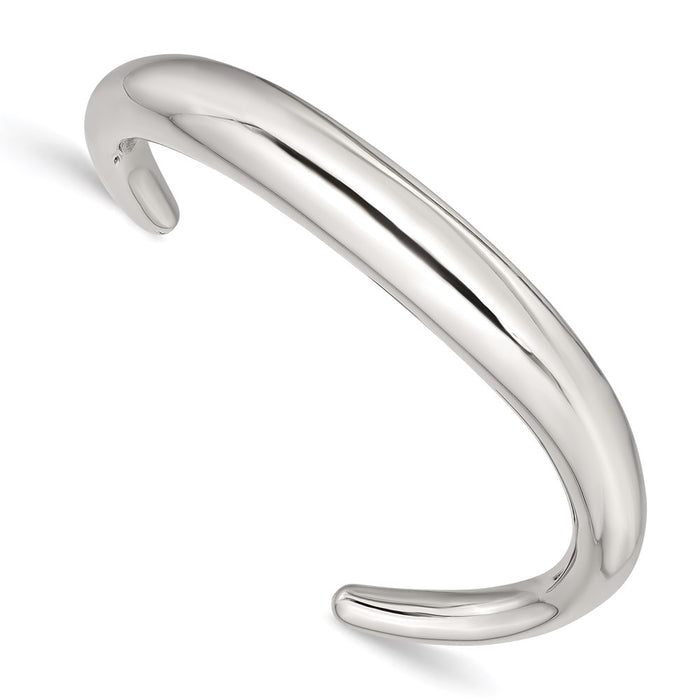 Chisel Brand Jewelry, Stainless Steel Polished Curved Bangle