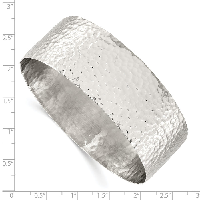 Chisel Brand Jewelry, Stainless Steel Polished Hammered Bangle