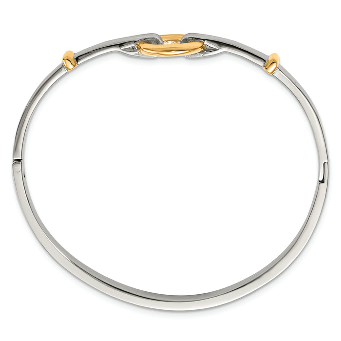 Chisel Brand Jewelry, Stainless Steel Polished Yellow IP-plated Bangle