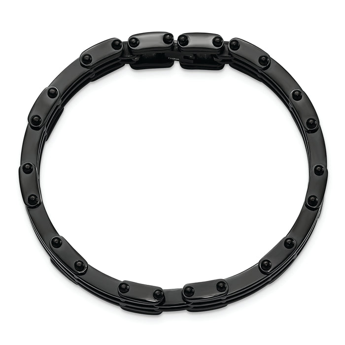 Chisel Brand Jewelry, Stainless Steel Black IP-plated Men's Bracelet