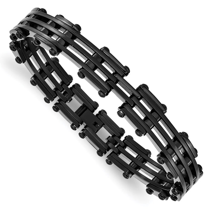 Chisel Brand Jewelry, Stainless Steel Black IP-plated Men's Bracelet