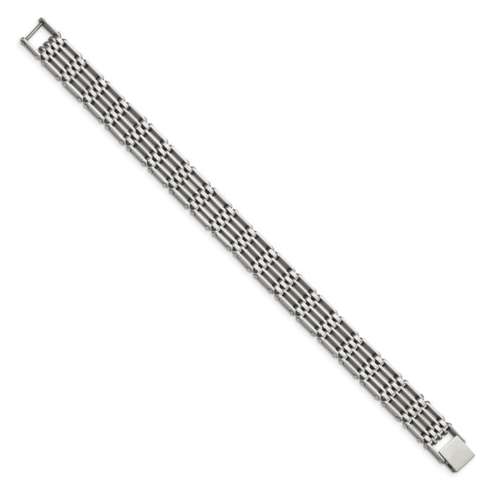 Chisel Brand Jewelry, Stainless Steel Polished 8.5in Men's Bracelet