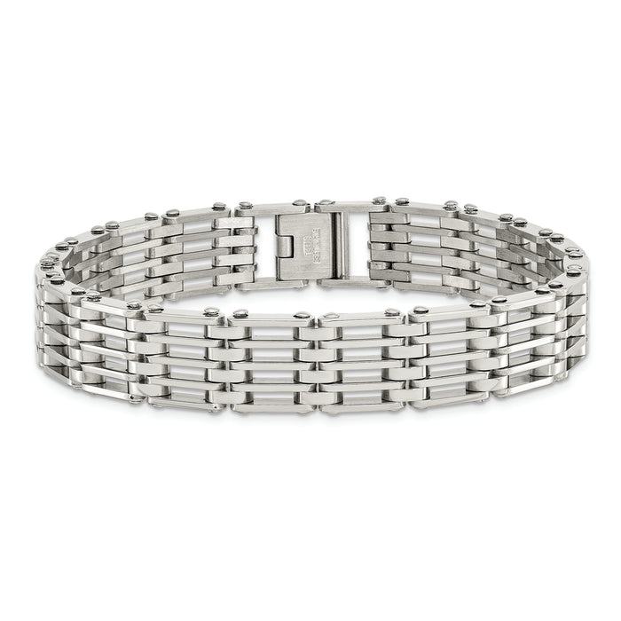 Chisel Brand Jewelry, Stainless Steel Polished 8.5in Men's Bracelet