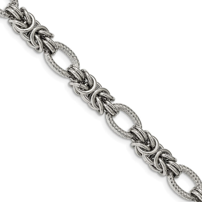 Chisel Brand Jewelry, Stainless Steel Polished 8in with 1in ext. Bracelet