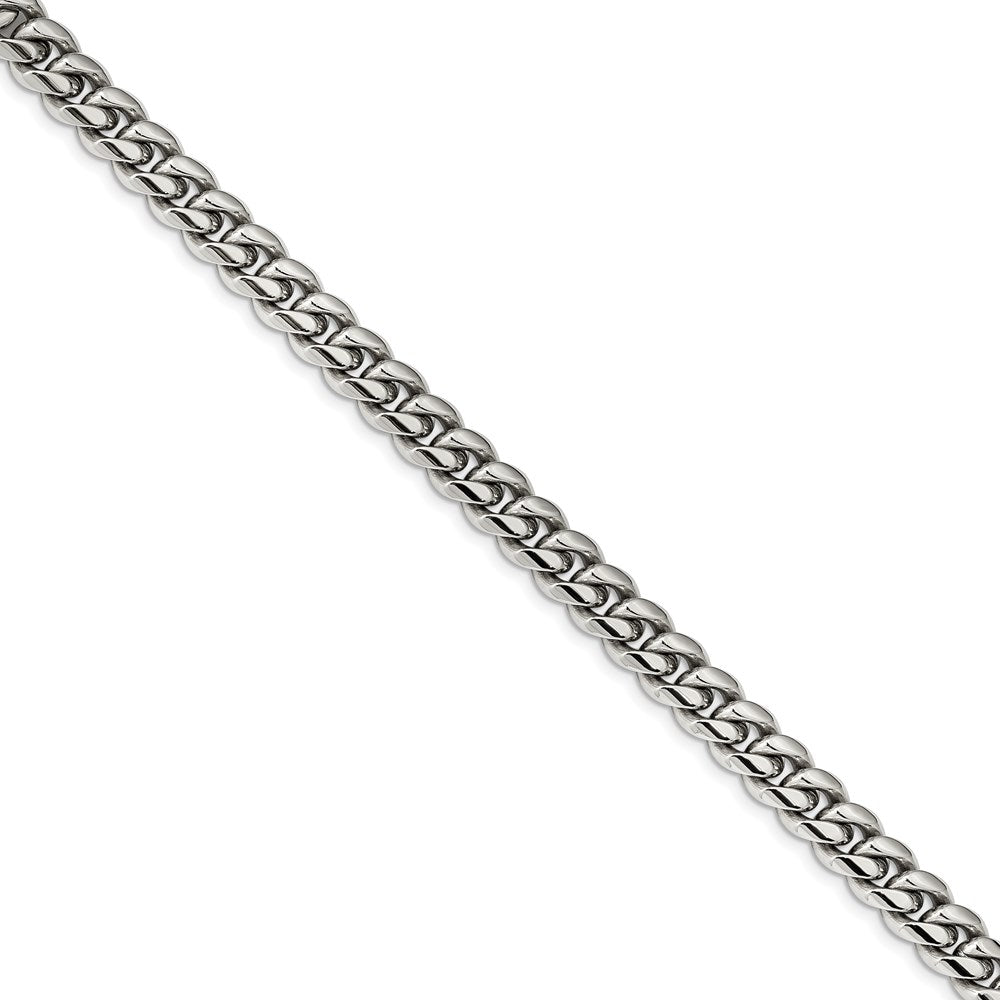 Chisel Brand Jewelry, Stainless Steel Polished 8.25in Curb Chain Bracelet