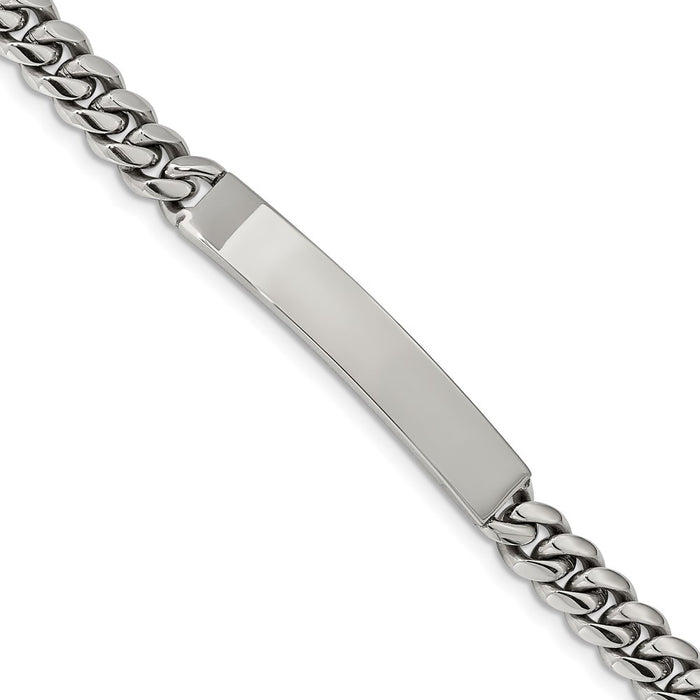 Chisel Brand Jewelry, Stainless Steel Polished 8.25in ID Bracelet