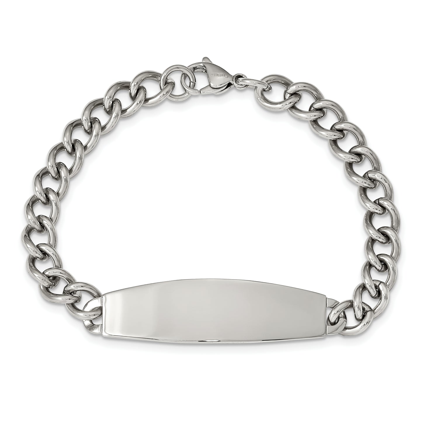 Chisel Brand Jewelry, Stainless Steel Polished ID 8.5in Bracelet