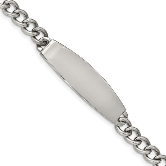Chisel Brand Jewelry, Stainless Steel Polished ID 8.5in Bracelet