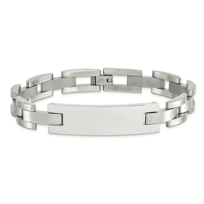 Chisel Brand Jewelry, Stainless Steel Brushed and Polished ID 9.25in Bracelet