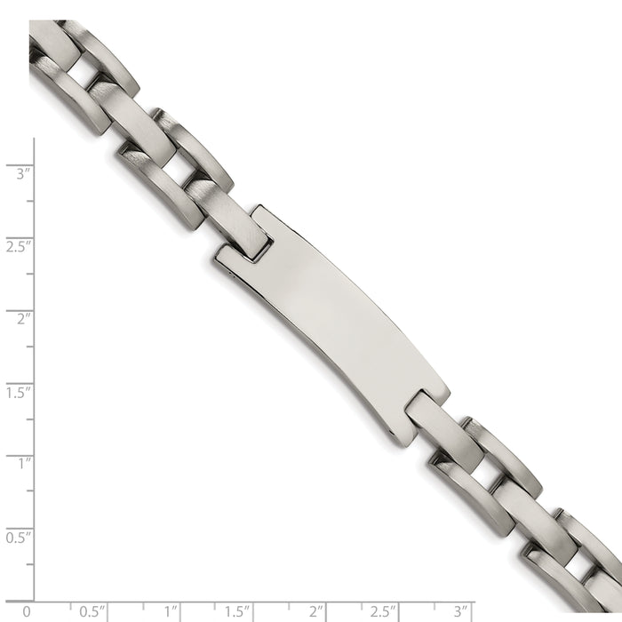 Chisel Brand Jewelry, Stainless Steel Brushed and Polished ID 9.25in Bracelet