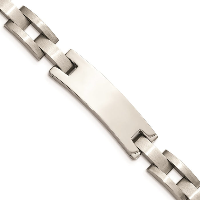 Chisel Brand Jewelry, Stainless Steel Brushed and Polished ID 9.25in Bracelet