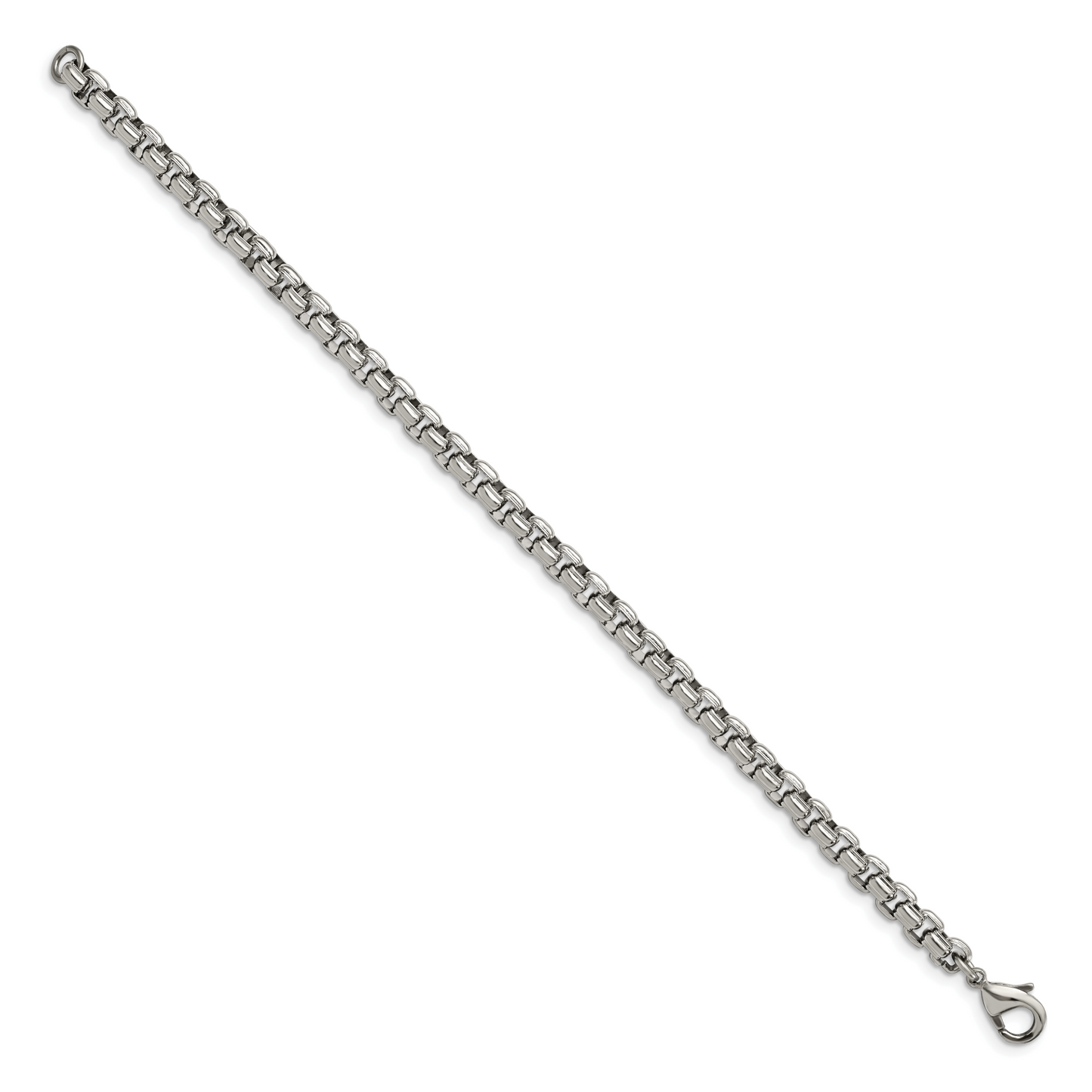 Chisel Brand Jewelry, Stainless Steel Polished Fancy Box 8.5in Men's Bracelet