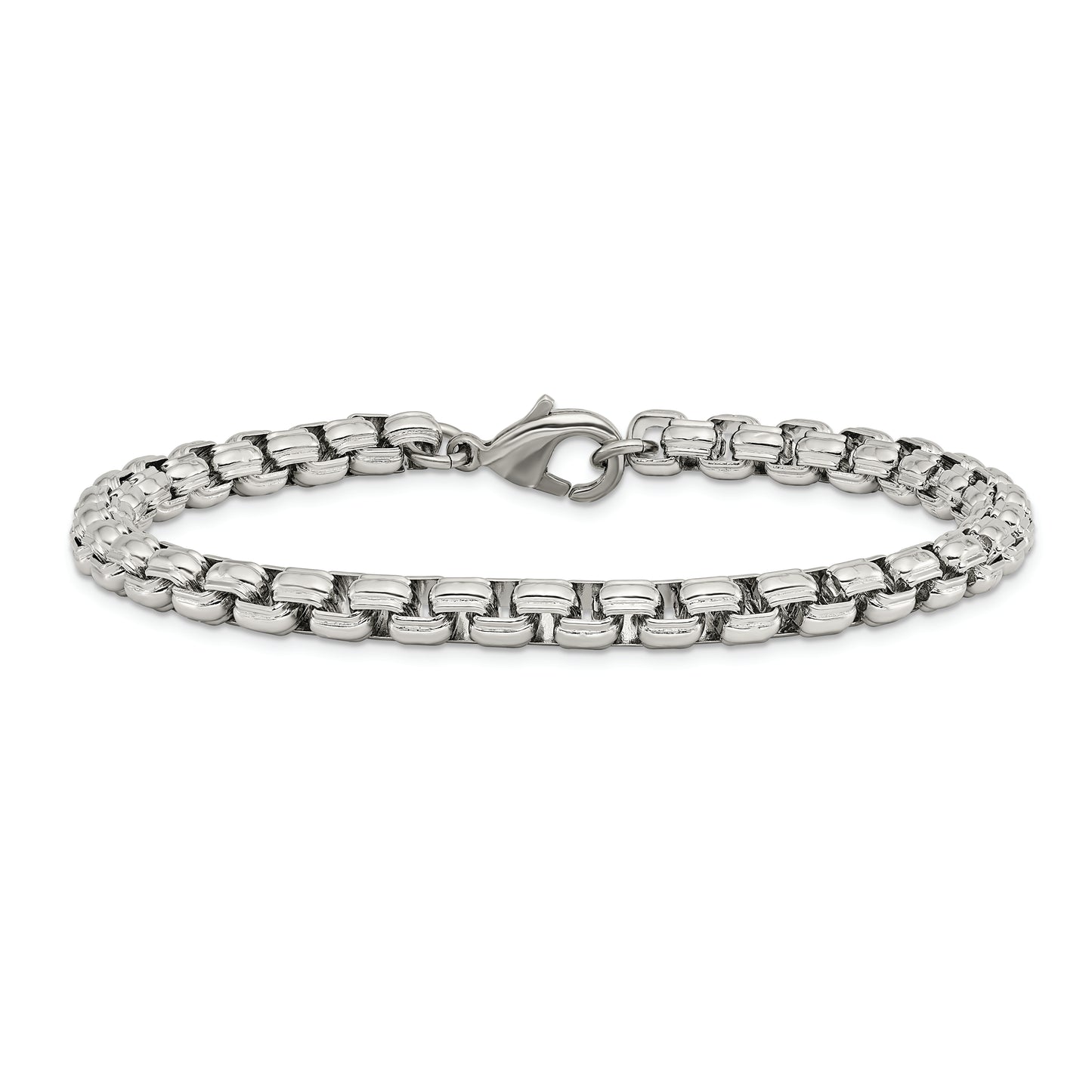 Chisel Brand Jewelry, Stainless Steel Polished Fancy Box 8.5in Men's Bracelet