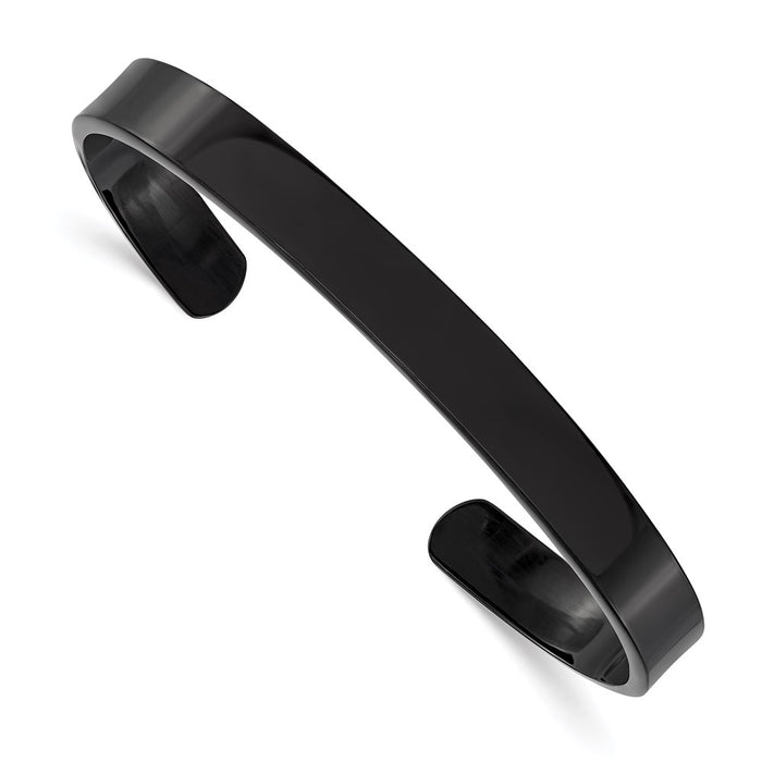 Chisel Brand Jewelry, Stainless Steel Black IP-plated Cuff Bangle