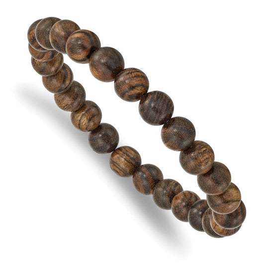 Chisel Brand Jewelry, Tigerwood Bead Stretch Bracelet