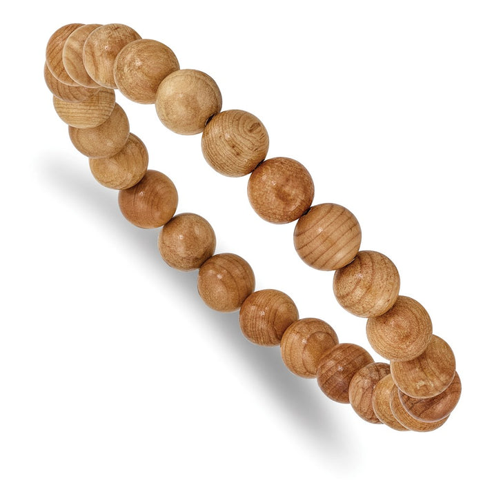 Chisel Brand Jewelry, Taxus Chinesis Wood Bead Stretch Bracelet