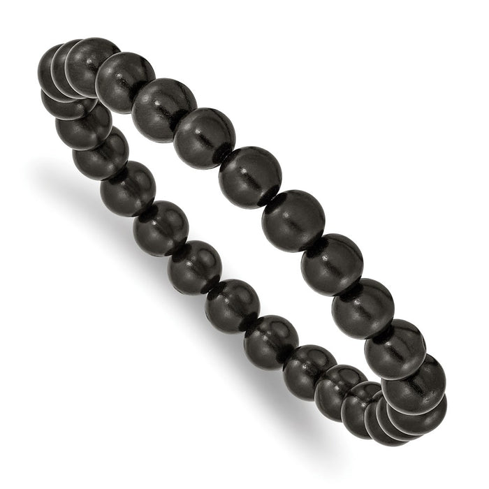 Chisel Brand Jewelry, Black Wood Bead Stretch Bracelet
