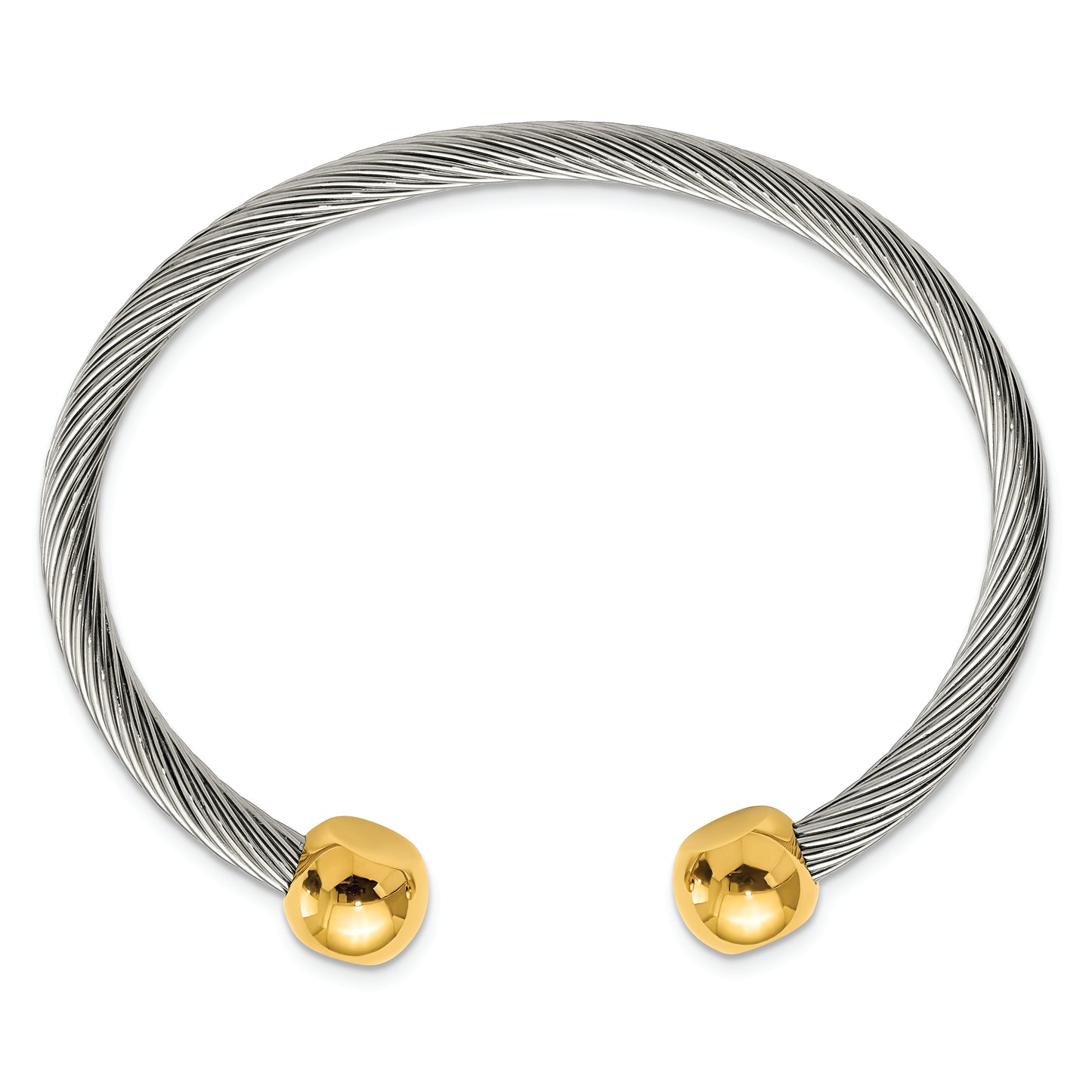 Chisel Brand Jewelry, Stainless Steel Yellow IP-plated Cuff Bangle