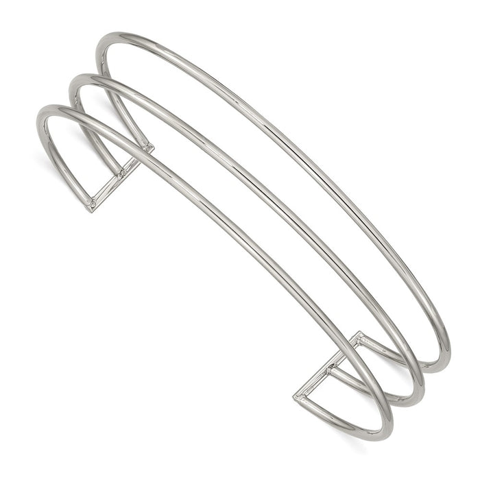 Chisel Brand Jewelry, Stainless Steel Polished 12.60mm Cuff Bangle