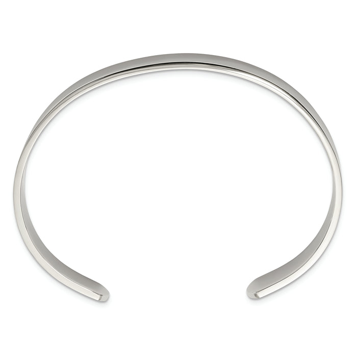 Chisel Brand Jewelry, Stainless Steel Polished Cuff Bangle