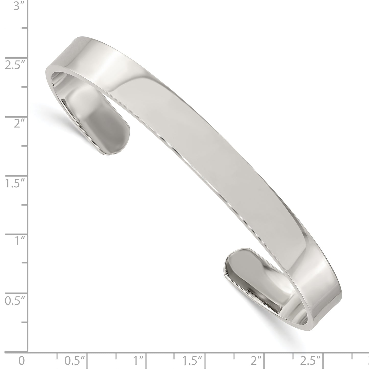 Chisel Brand Jewelry, Stainless Steel Polished Cuff Bangle